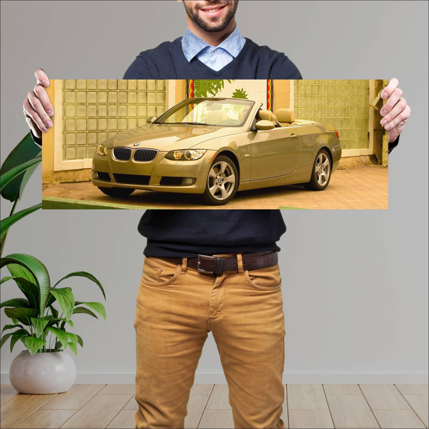 Cuadro grande 30x80cm 2008 bmw 3 series convertibl 583 Bmw