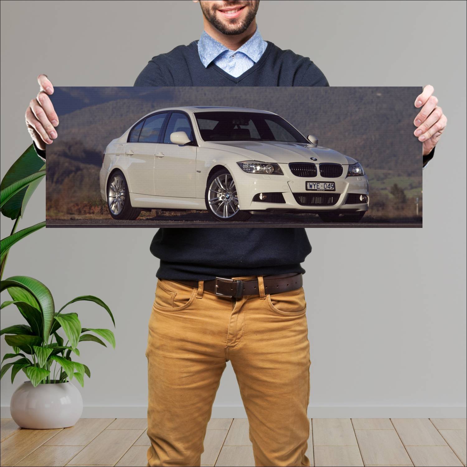 Cuadro grande 30x80cm 2008 bmw 3 series m sport au 584 Bmw