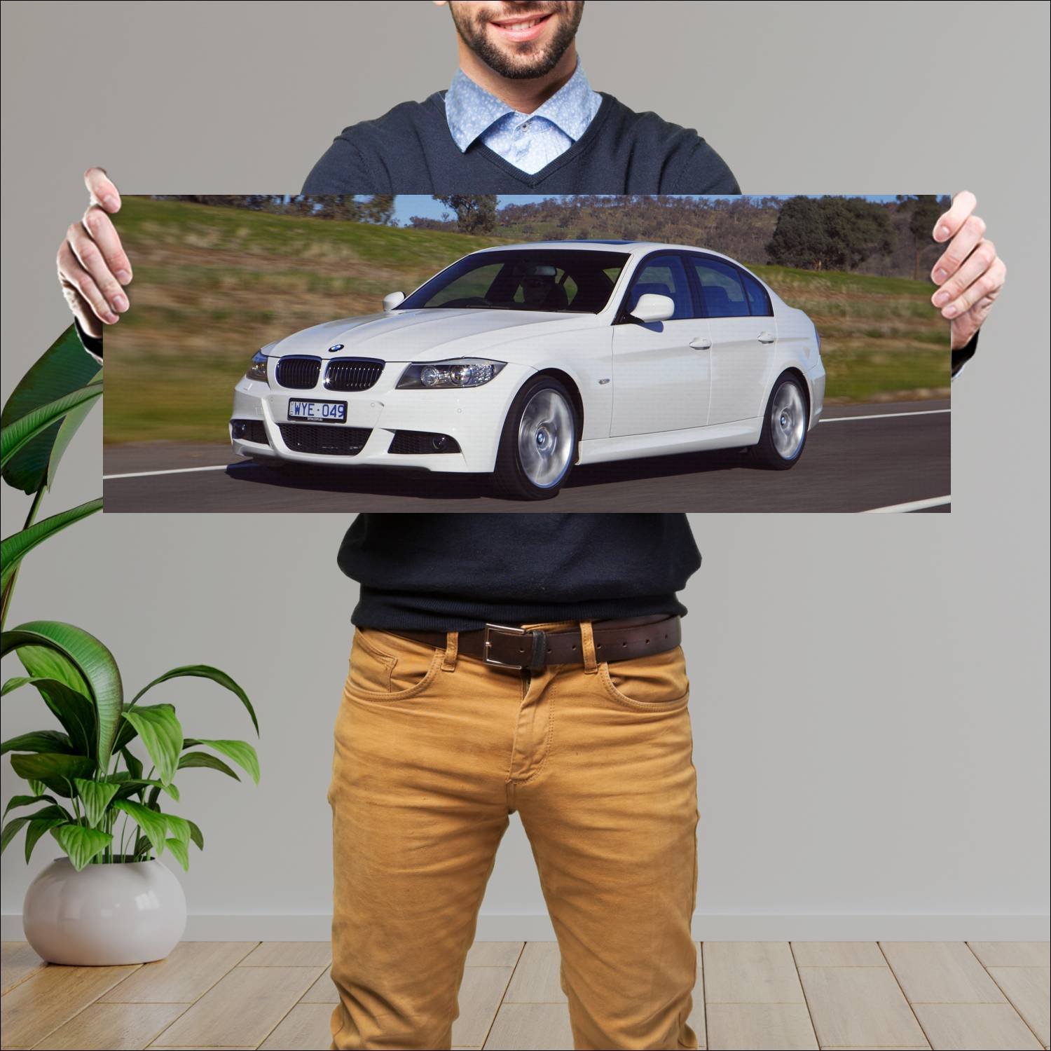 Cuadro grande 30x80cm 2008 bmw 3 series m sport au 585 Bmw