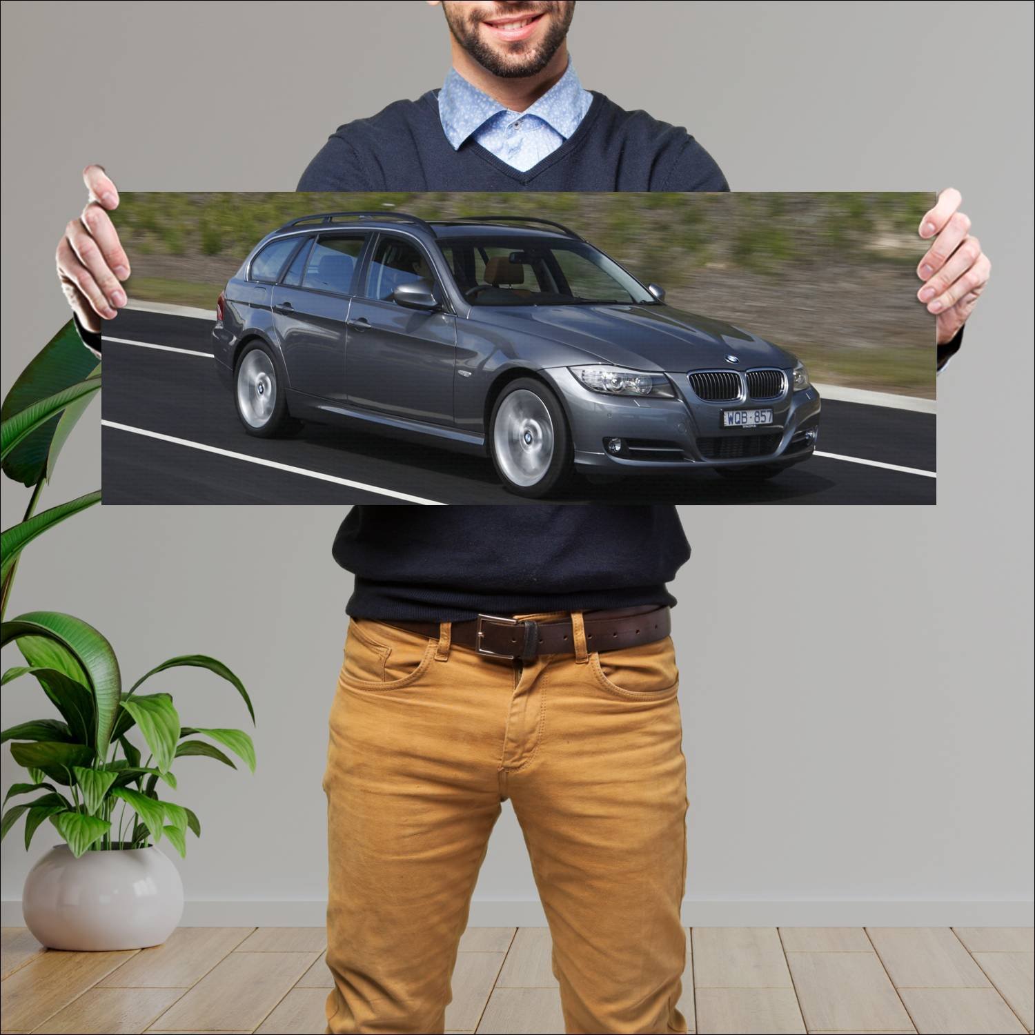 Cuadro grande 30x80cm 2008 bmw 3 series touring au 590 Bmw