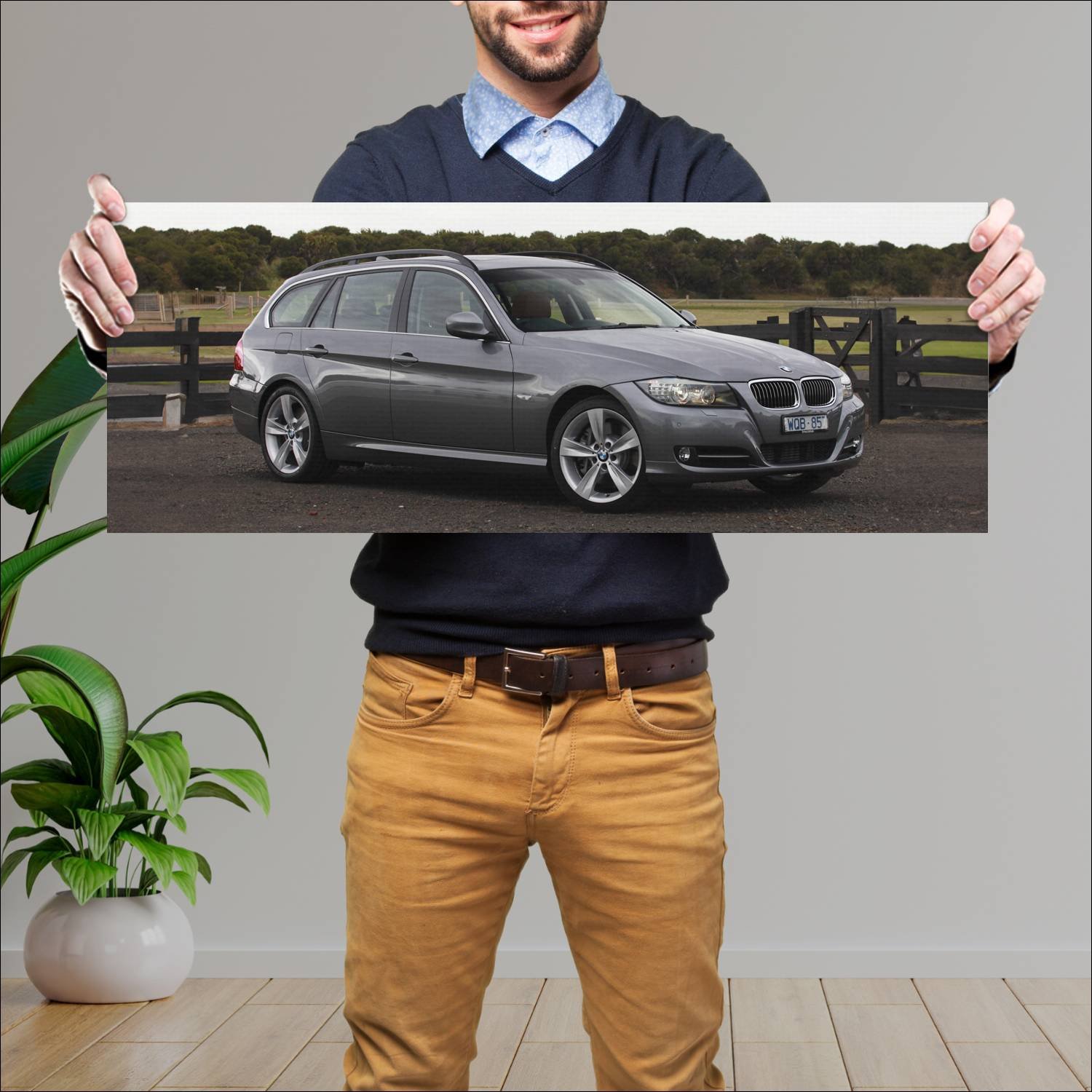 Cuadro grande 30x80cm 2008 bmw 3 series touring au 591 Bmw