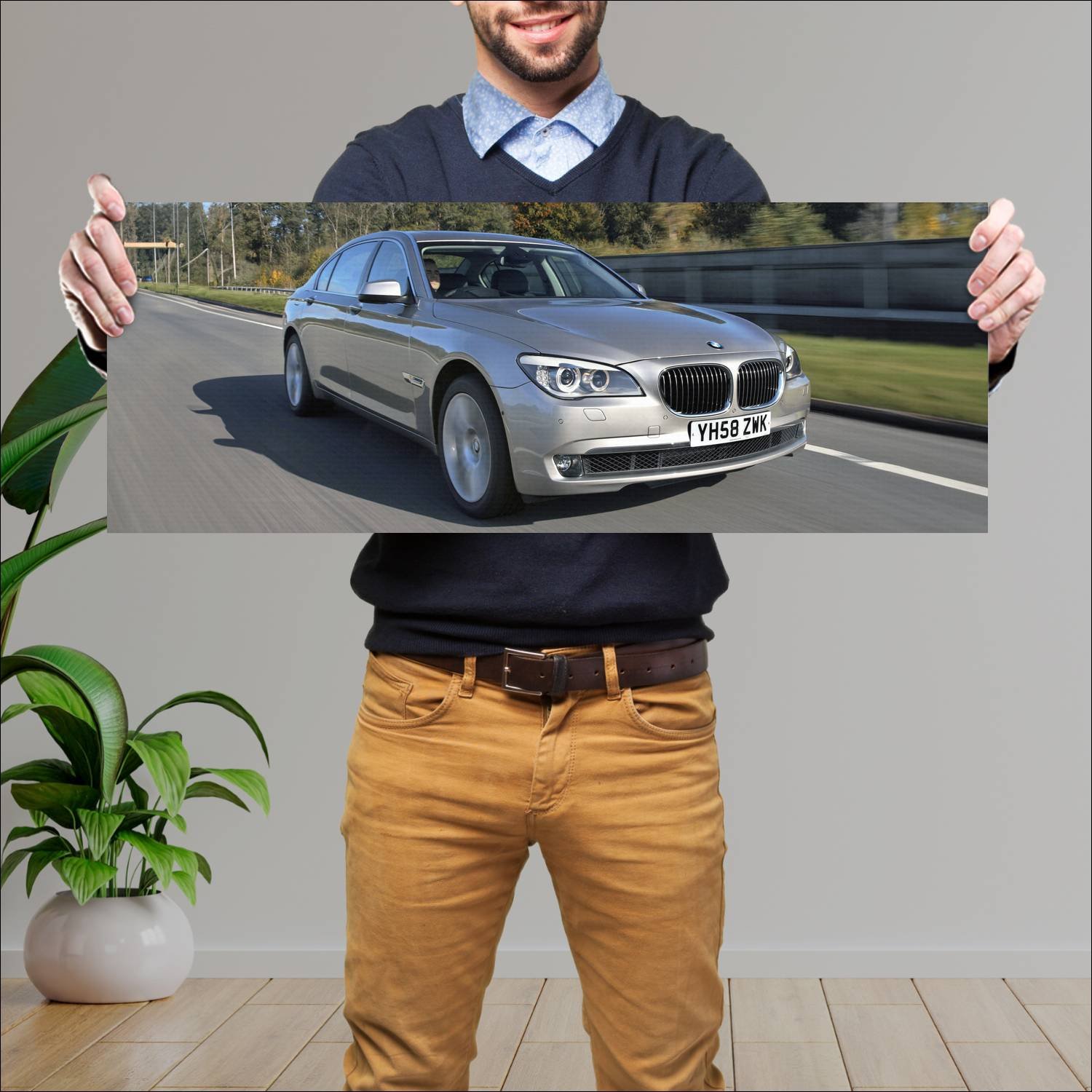 Cuadro grande 30x80cm 2008 bmw 7 series lwb uk 828 603 Bmw