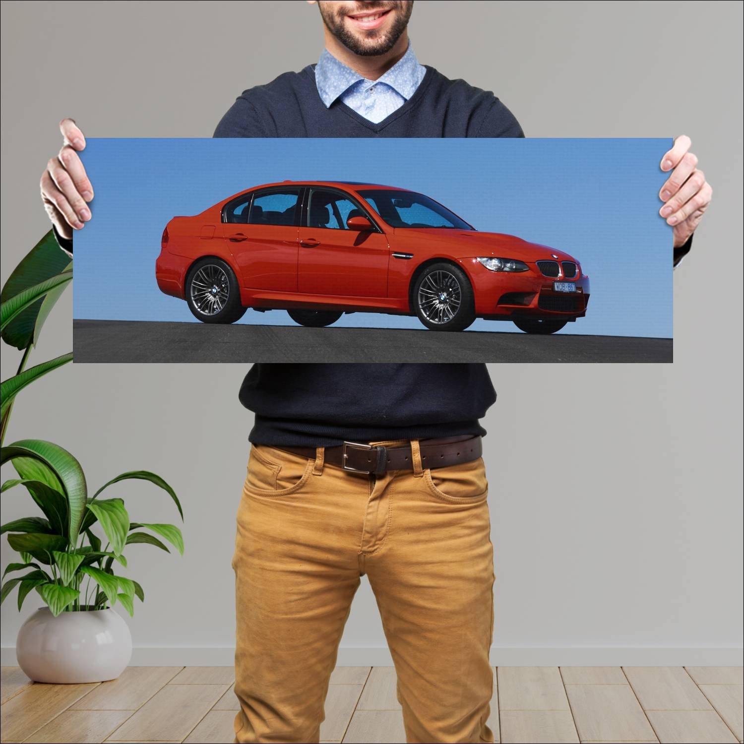 Cuadro grande 30x80cm 2008 bmw m3 au auto 611 Bmw