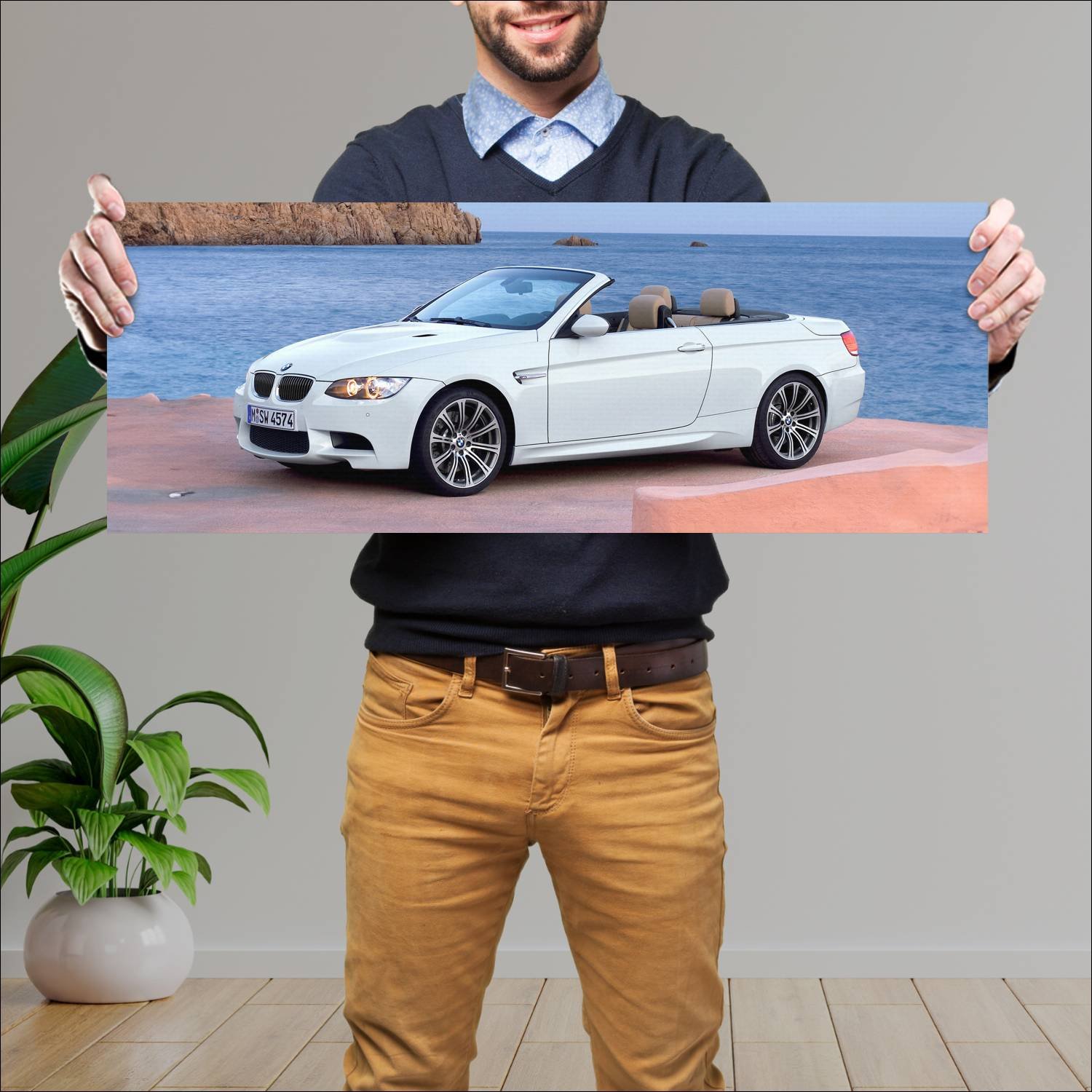Cuadro grande 30x80cm 2008 bmw m3 convertible Bmw