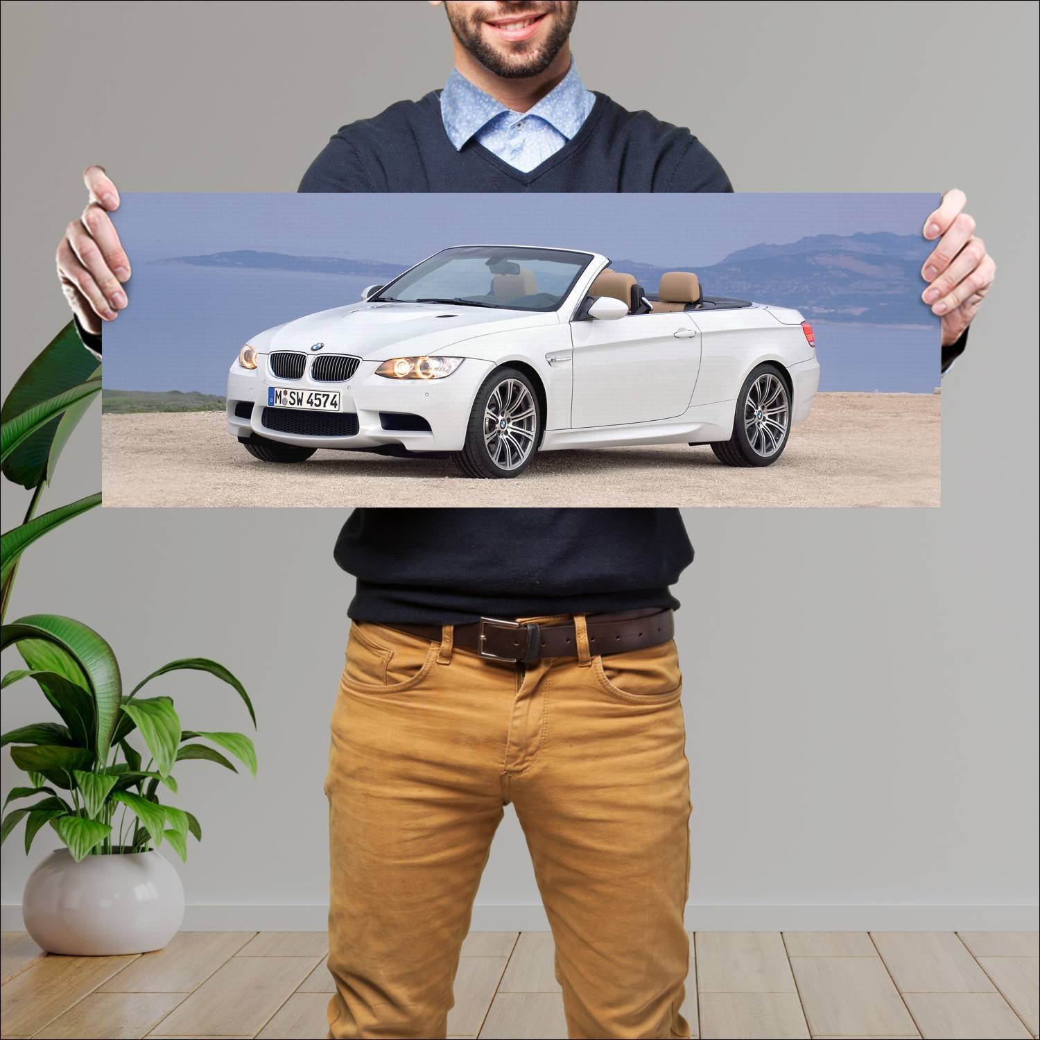 Cuadro grande 30x80cm 2008 bmw m3 convertible Bmw