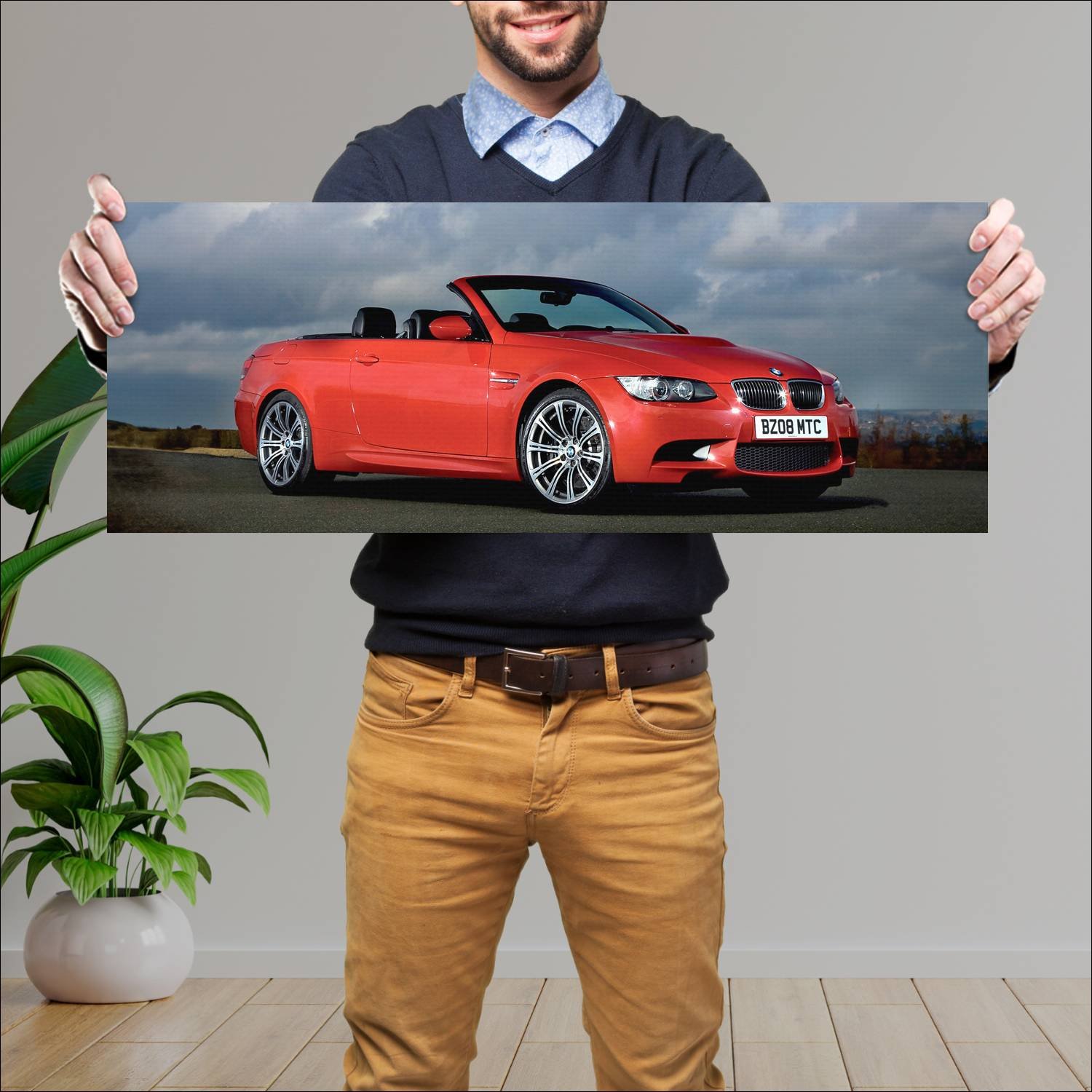 Cuadro grande 30x80cm 2008 bmw m3 convertible uk 8 616 Bmw
