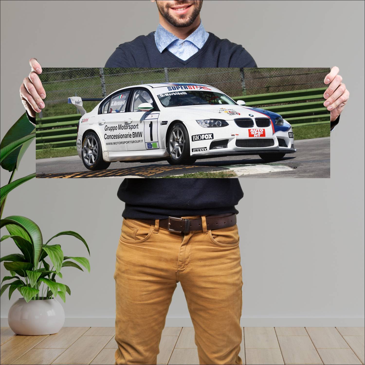 Cuadro grande 30x80cm 2008 bmw m3 sedan superstars 620 Bmw
