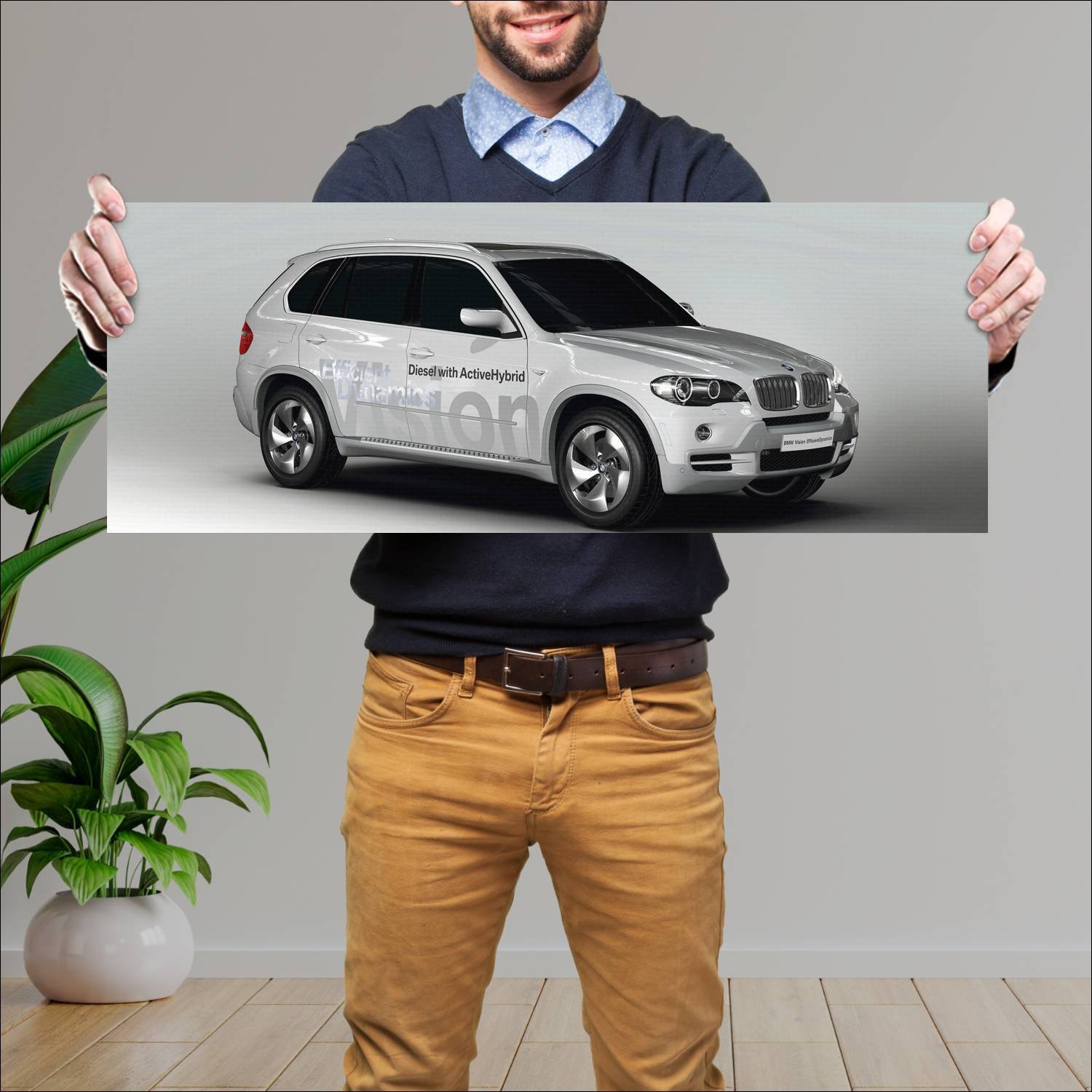 Cuadro grande 30x80cm 2008 bmw vision efficientdyn 622 Bmw
