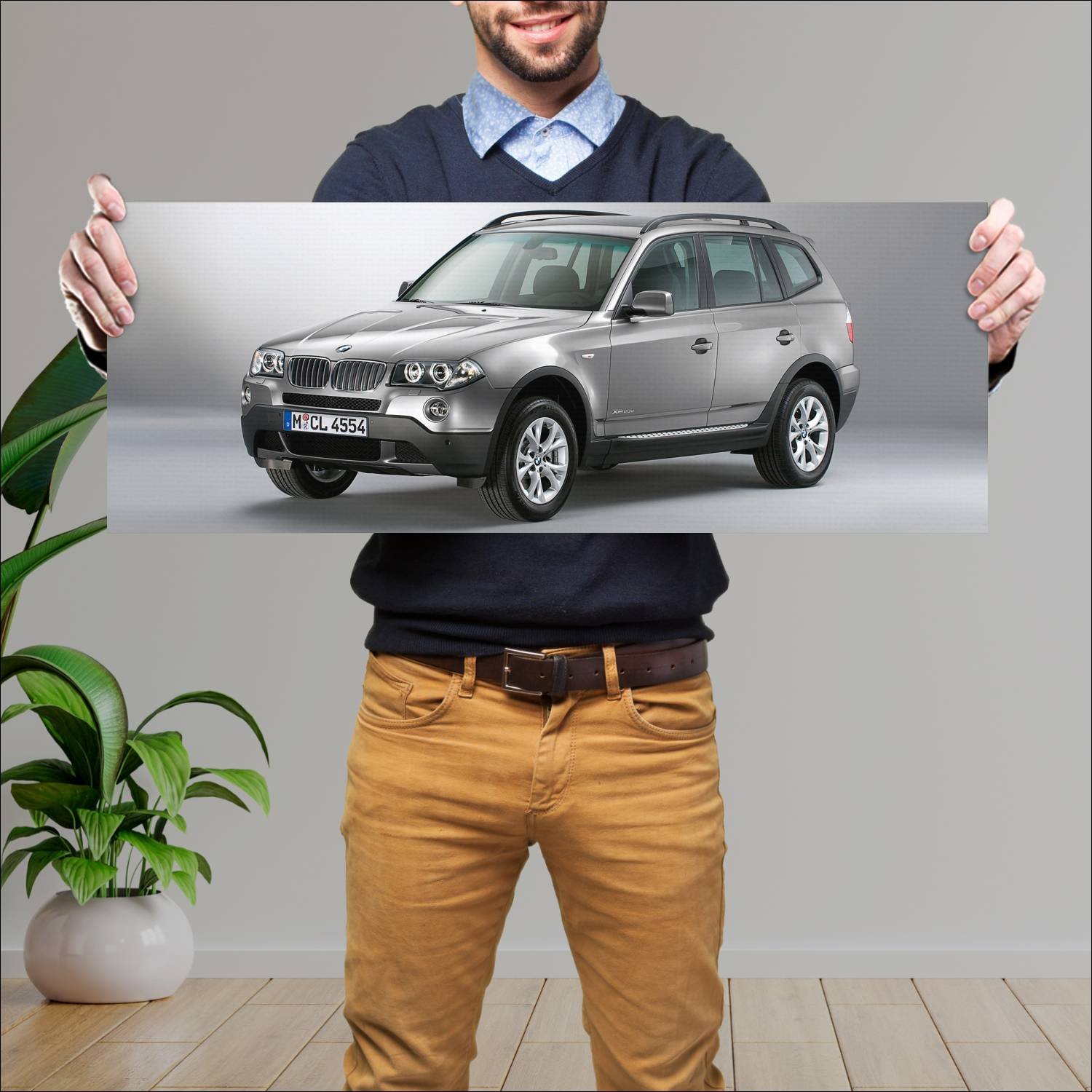Cuadro grande 30x80cm 2008 bmw x3 lifestyle editio 624 Bmw