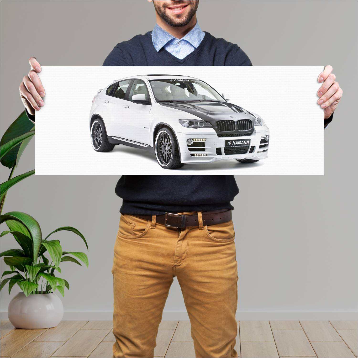 Cuadro grande 30x80cm 2008 bmw x6 by hamann auto 630 Bmw