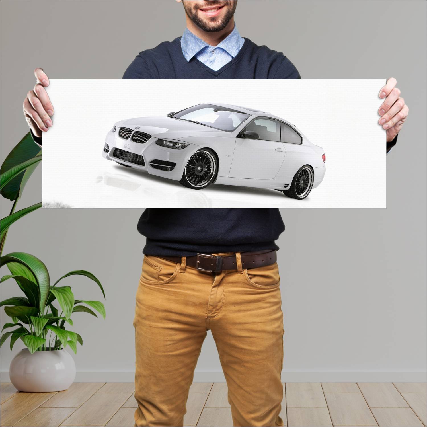 Cuadro grande 30x80cm 2008 lumma clr 350 rs auto 637 Bmw