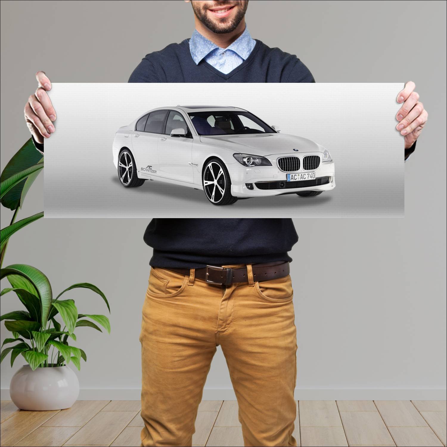 Cuadro grande 30x80cm 2009 ac schnitzer acs7 auto 641 Bmw