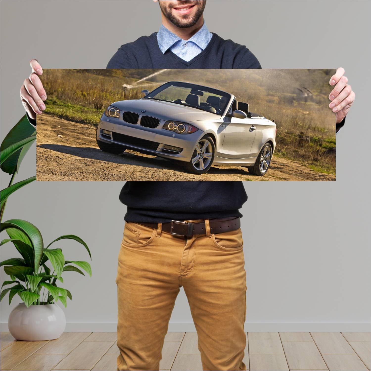 Cuadro grande 30x80cm 2009 bmw 1 series convertibl 643 Bmw