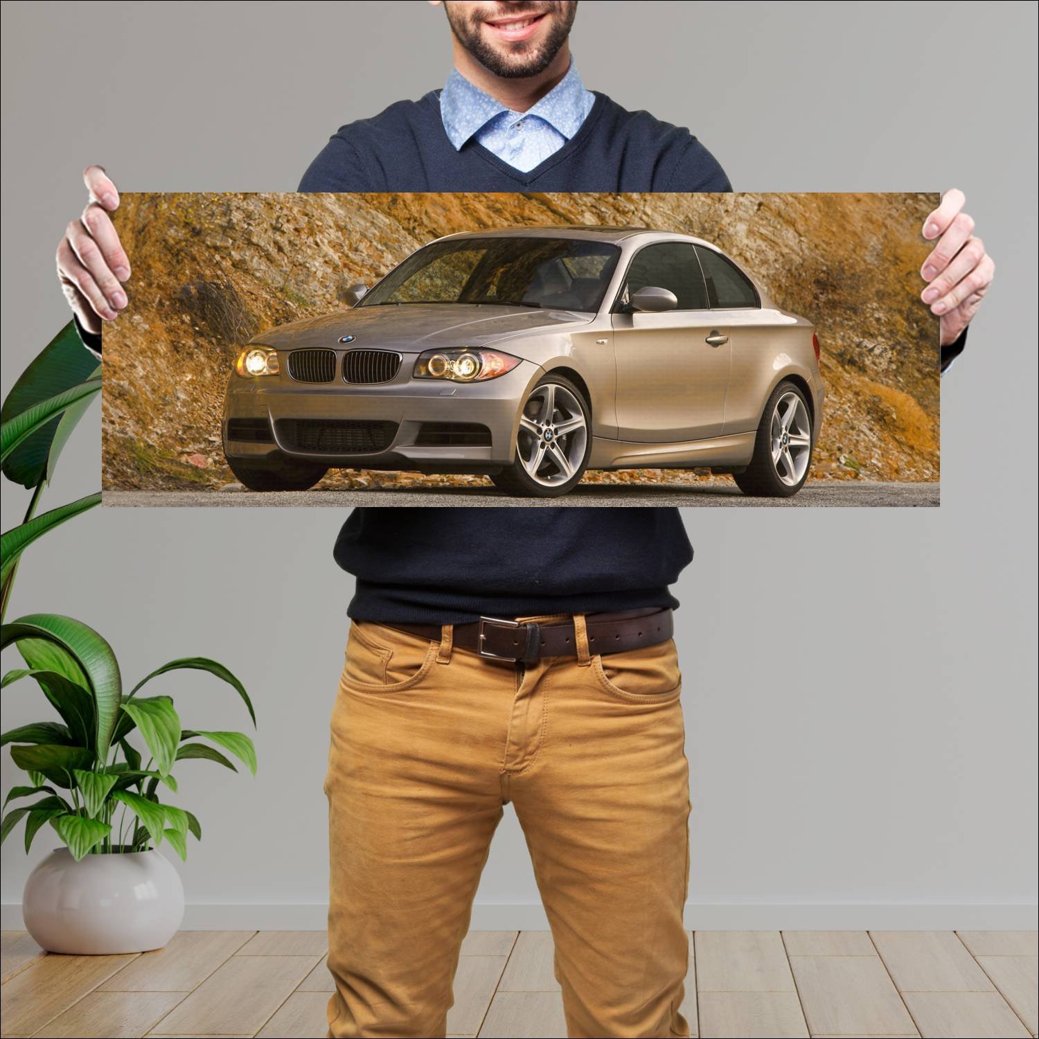 Cuadro grande 30x80cm 2009 bmw 1 series coupe m sp 644 Bmw