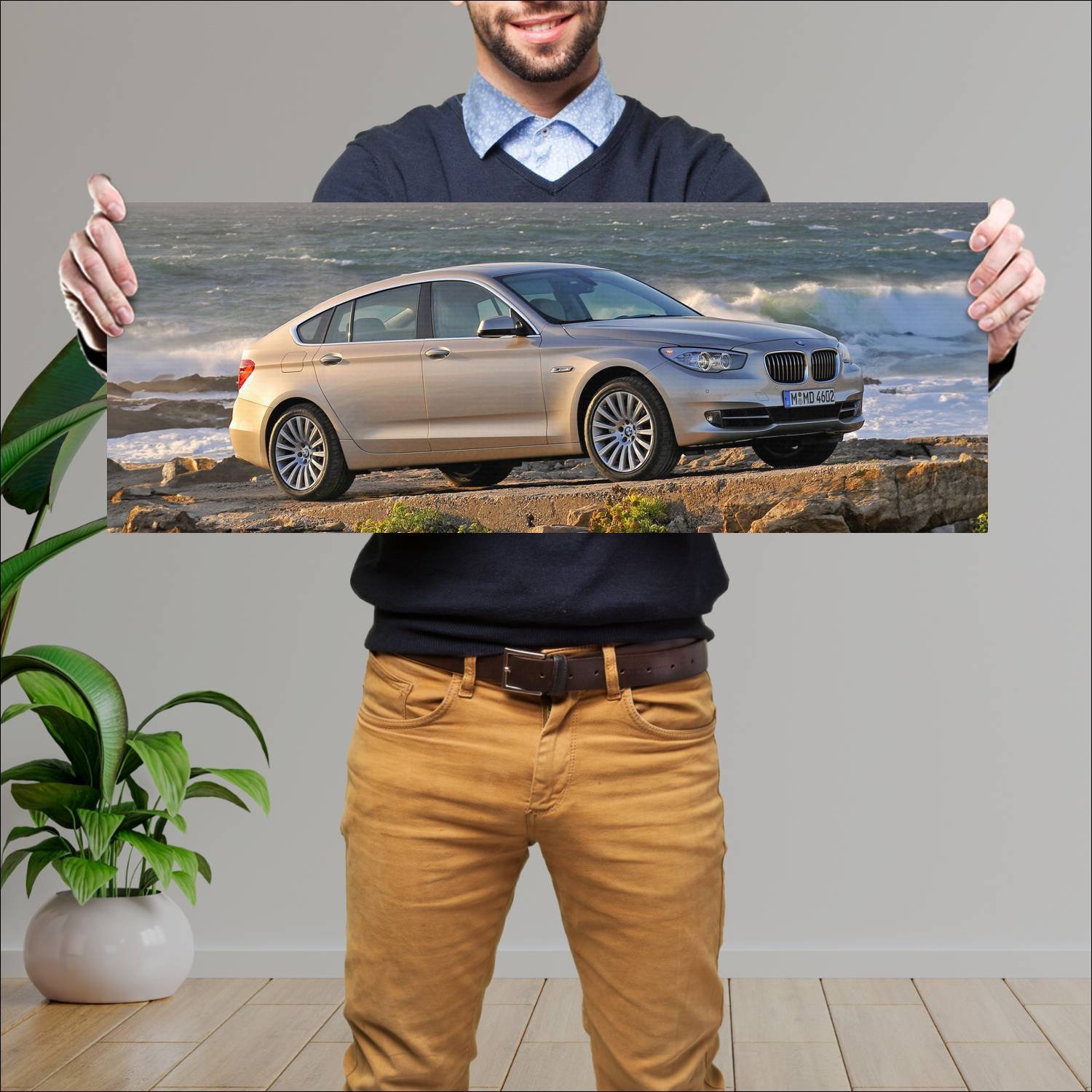 Cuadro grande 30x80cm 2009 bmw 5 series gran turis 651 Bmw