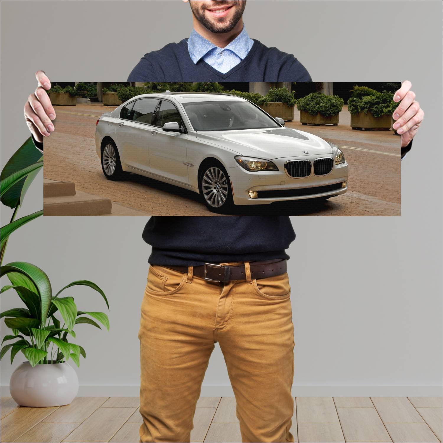Cuadro grande 30x80cm 2009 bmw 7 series lwb us 828 656 Bmw