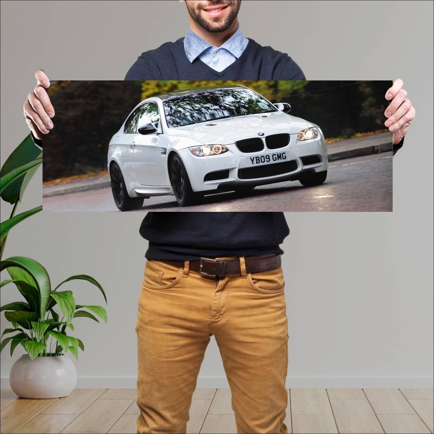 Cuadro grande 30x80cm 2009 bmw m3 coupe edition uk 665 Bmw