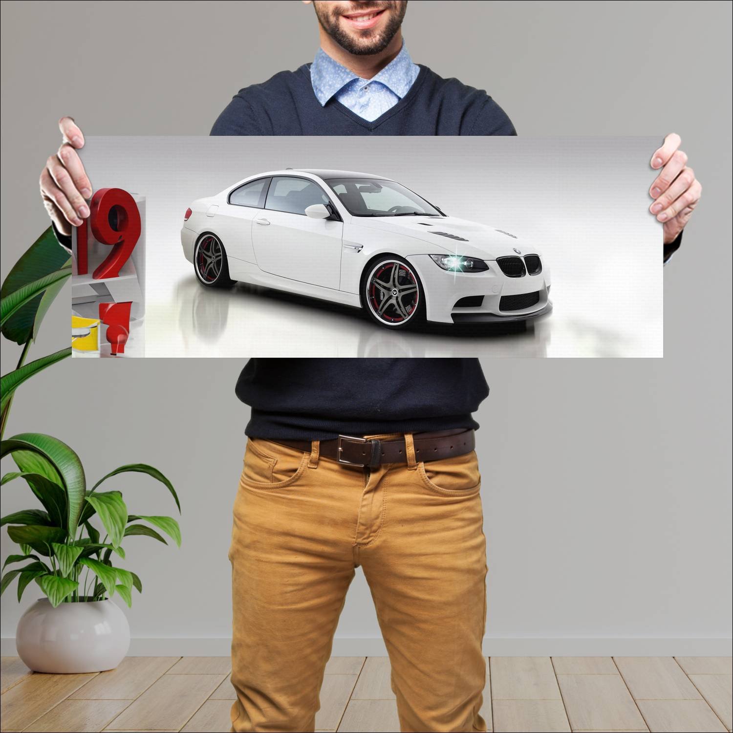 Cuadro grande 30x80cm 2009 bmw m3 coupe gts3 by vo 666 Bmw