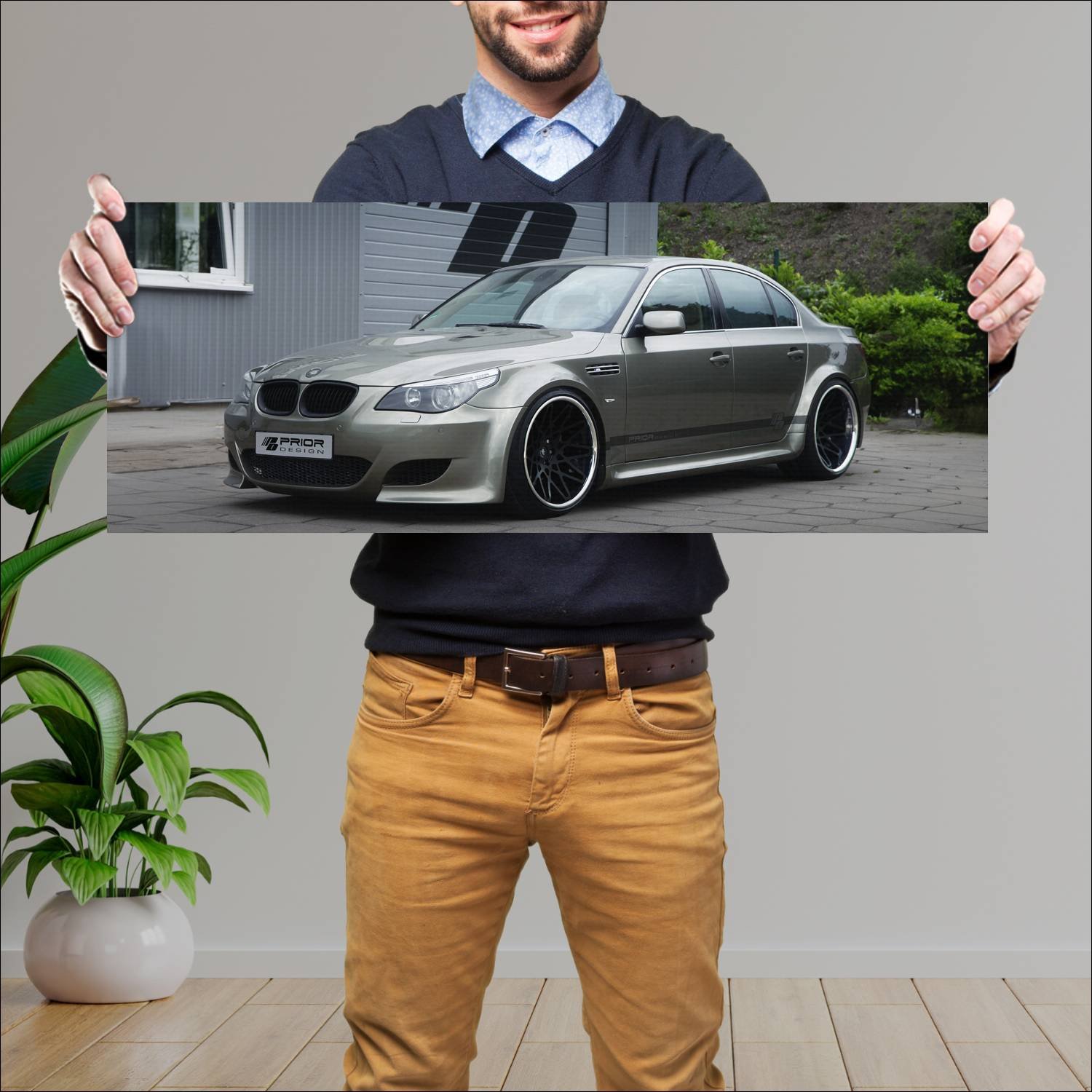 Cuadro grande 30x80cm 2009 bmw m5 by prior design 673 Bmw