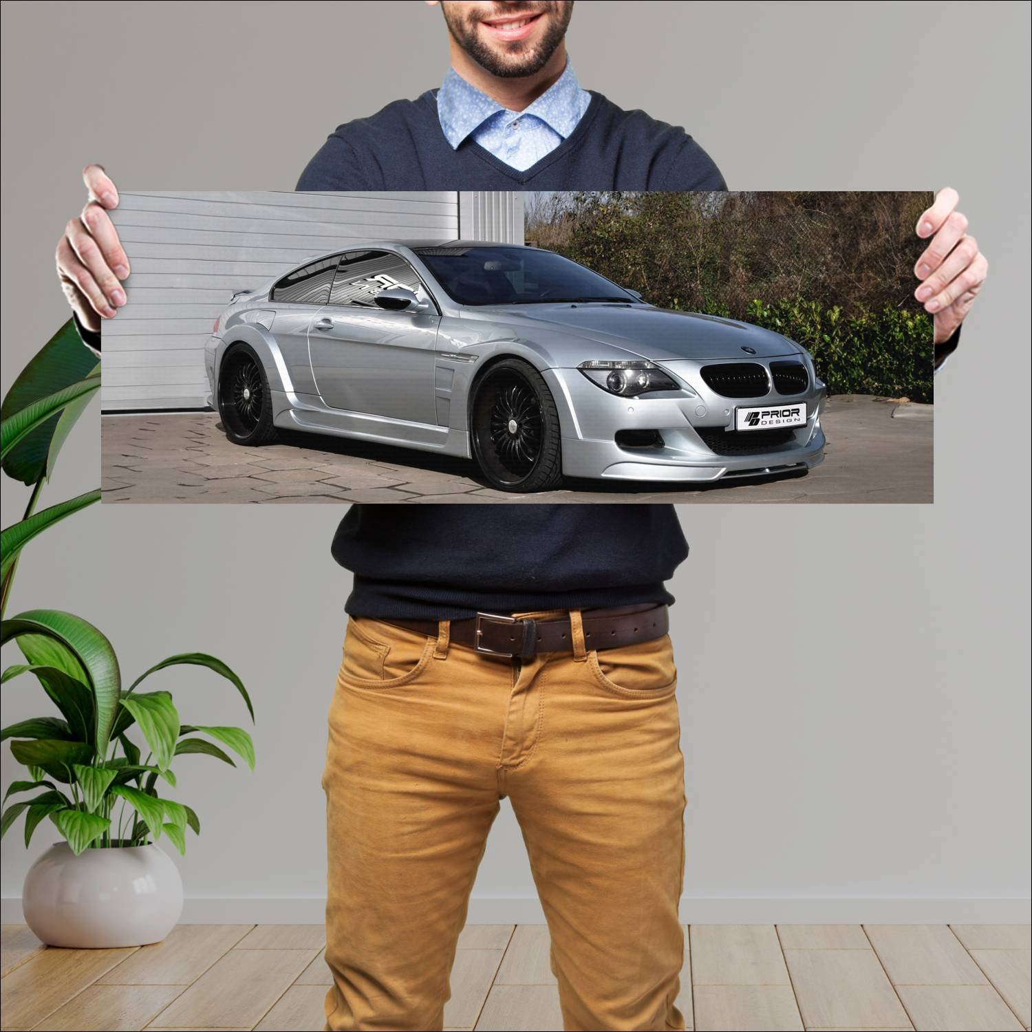 Cuadro grande 30x80cm 2009 bmw m6 coupe pd550 Bmw