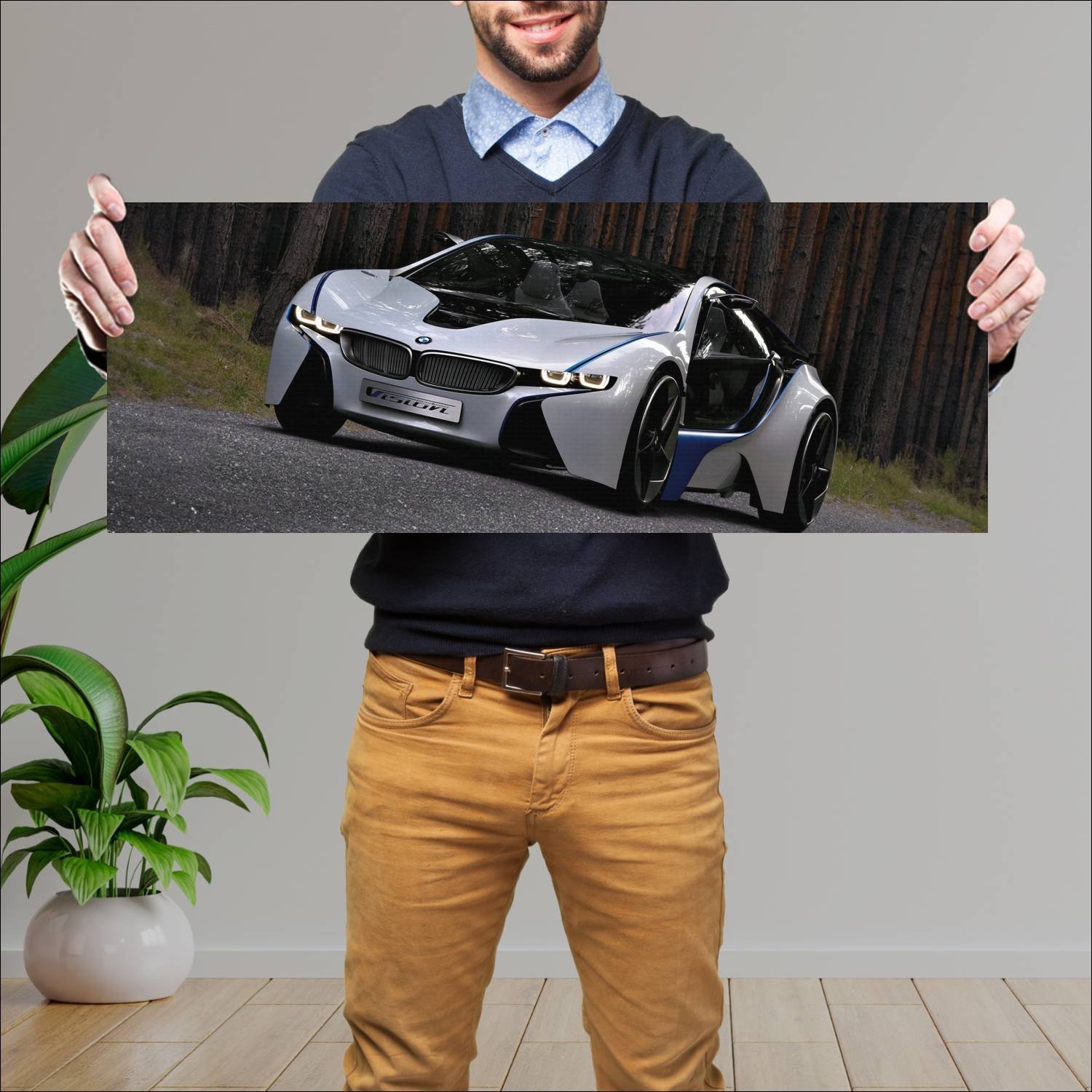 Cuadro grande 30x80cm 2009 bmw vision efficient dy 678 Bmw