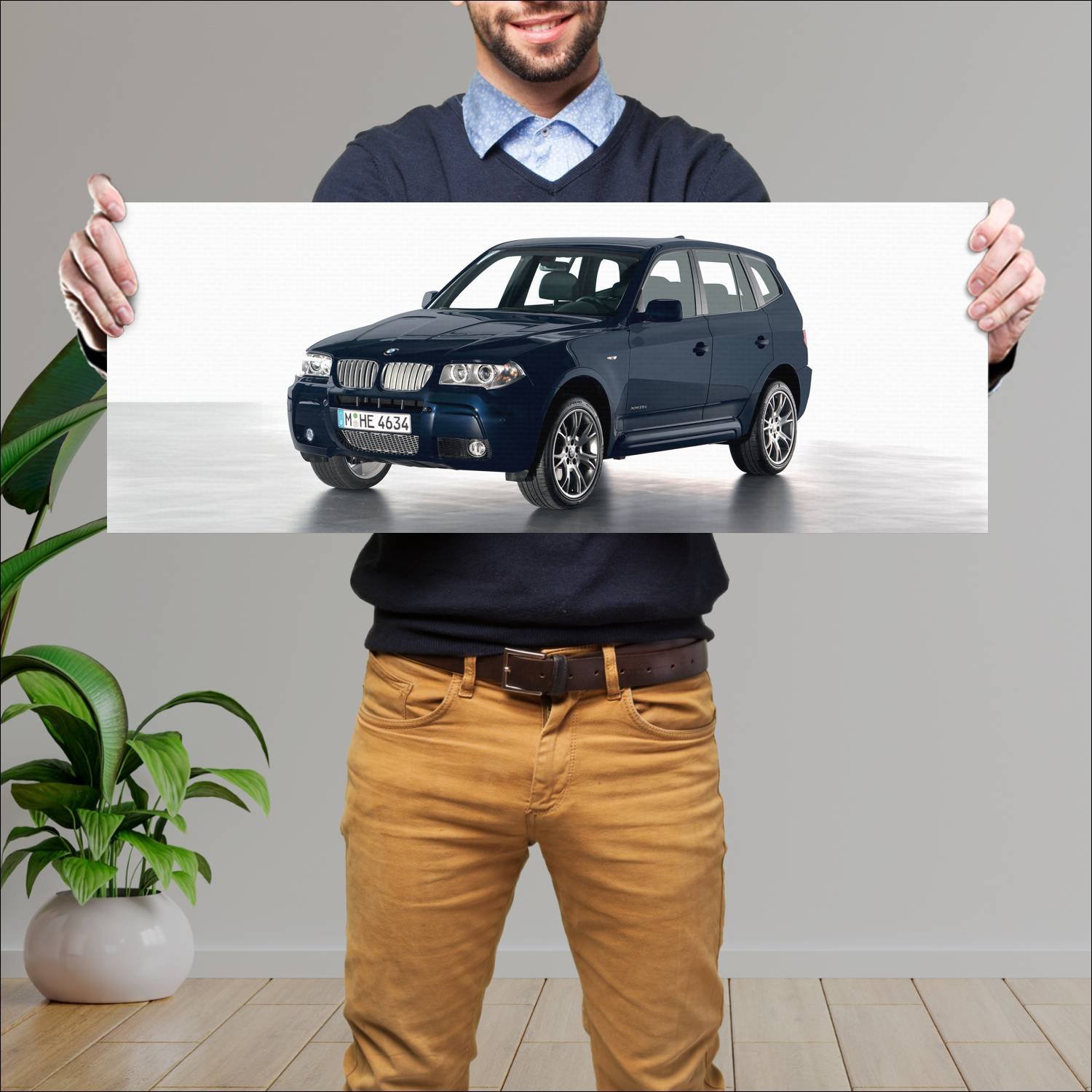 Cuadro grande 30x80cm 2009 bmw x3 sport limited ed 683 Bmw
