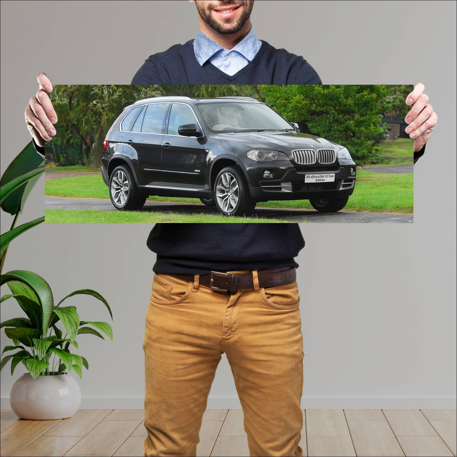 Cuadro grande 30x80cm 2009 bmw x5 10 year edition 684 Bmw