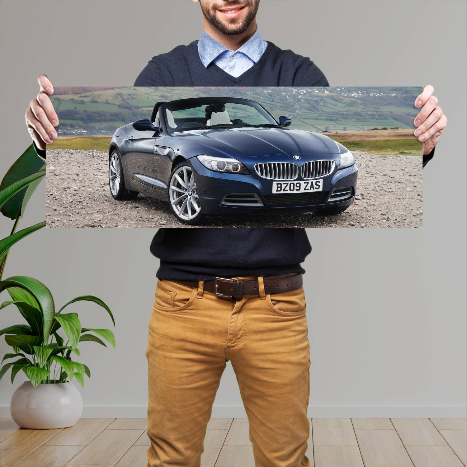 Cuadro grande 30x80cm 2009 bmw z4 uk auto 706 Bmw