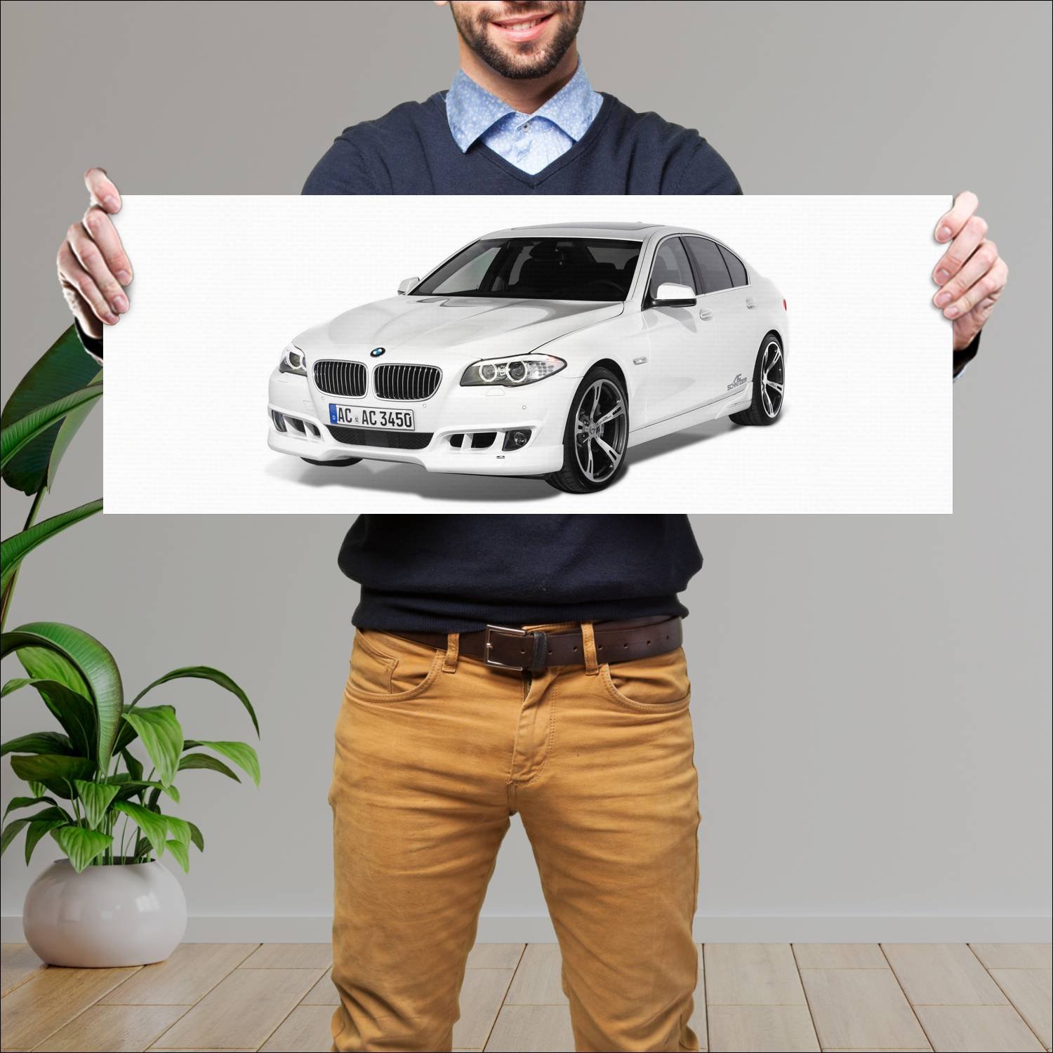 Cuadro grande 30x80cm 2010 ac schnitzer acs5 auto 718 Bmw