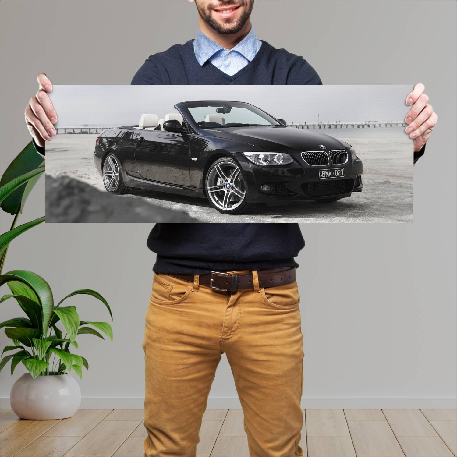 Cuadro grande 30x80cm 2010 bmw 3 series convertibl 726 Bmw