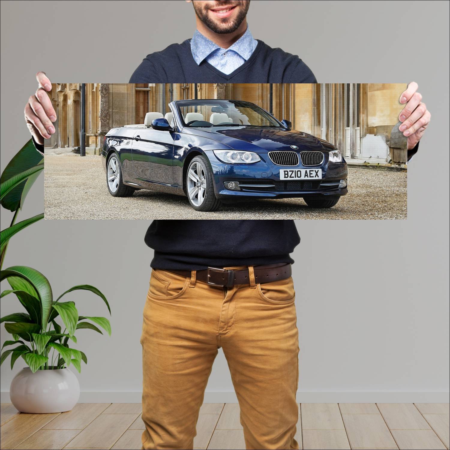 Cuadro grande 30x80cm 2010 bmw 3 series convertibl 727 Bmw