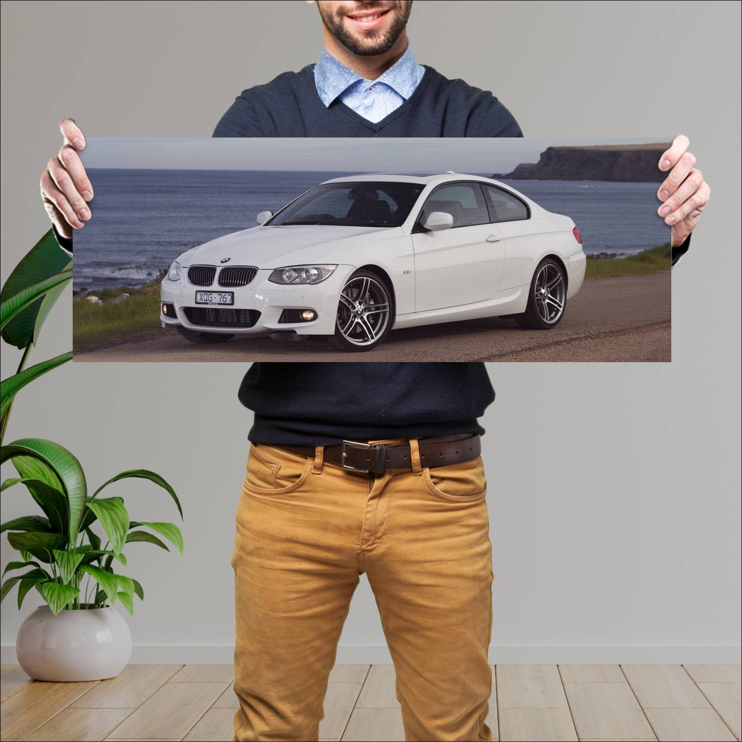 Cuadro grande 30x80cm 2010 bmw 3 series coupe m sp 730 Bmw