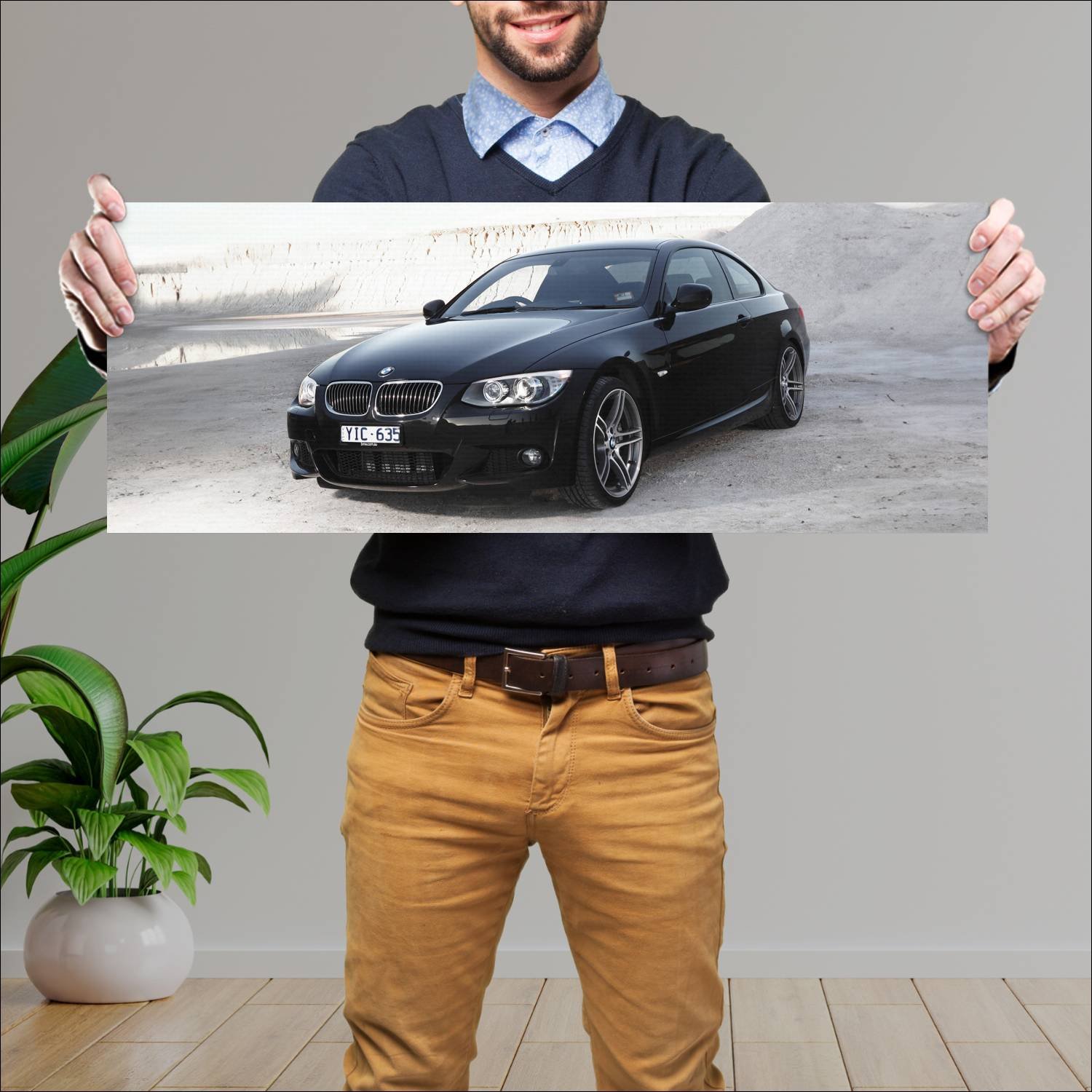 Cuadro grande 30x80cm 2010 bmw 3 series coupe m sp 731 Bmw