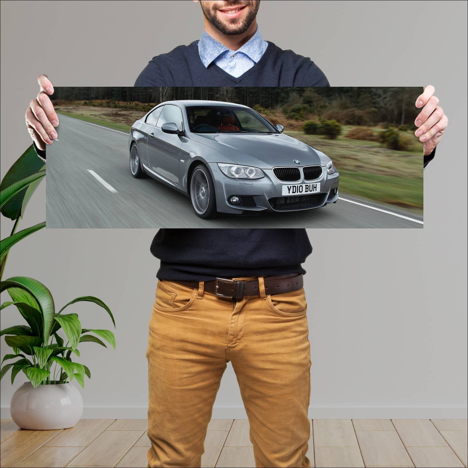 Cuadro grande 30x80cm 2010 bmw 3 series coupe m sp 732 Bmw