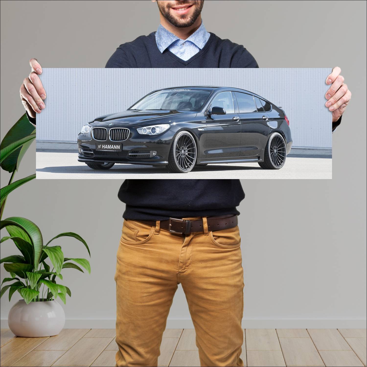 Cuadro grande 30x80cm 2010 bmw 5 series gran turis 737 Bmw