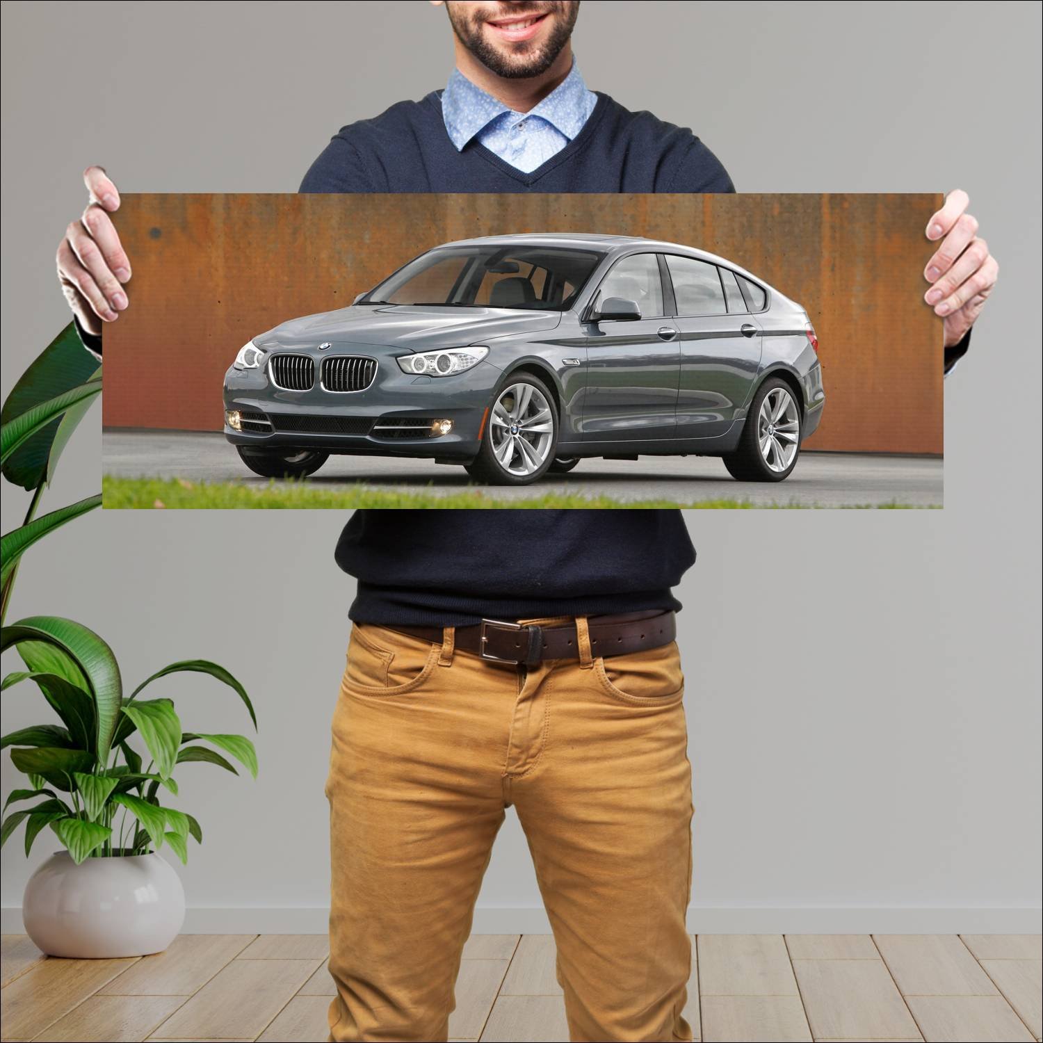 Cuadro grande 30x80cm 2010 bmw 5 series gran turis 738 Bmw
