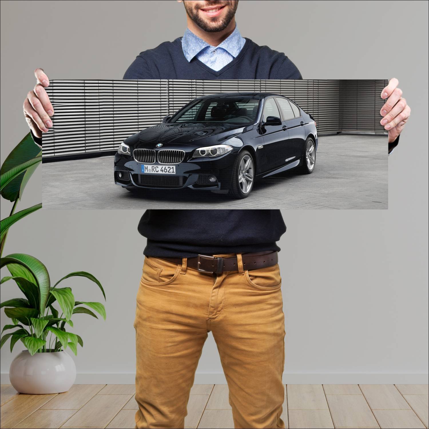 Cuadro grande 30x80cm 2010 bmw 5 series m sport 82 739 Bmw