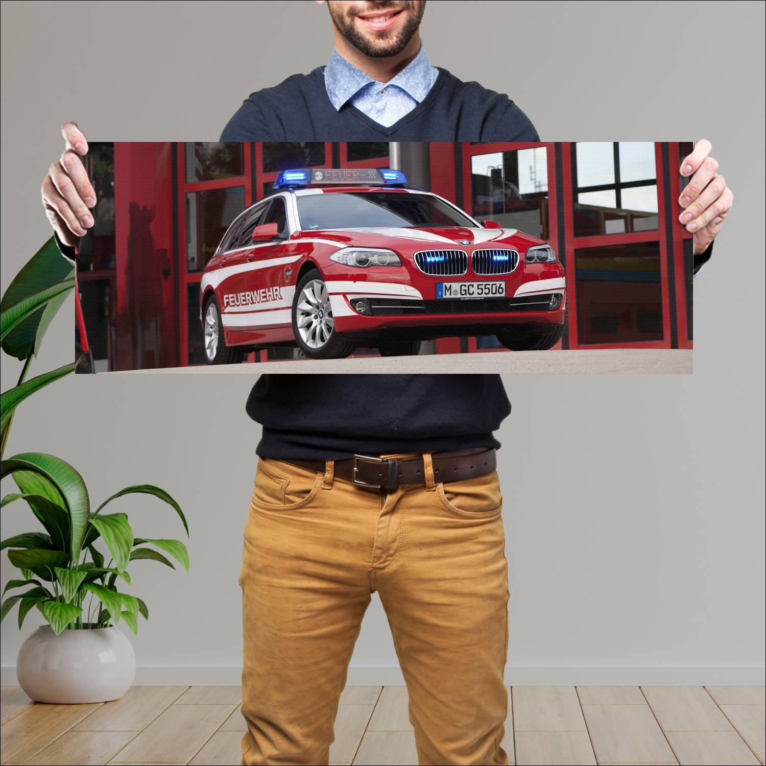 Cuadro grande 30x80cm 2010 bmw 5 series touring fe 741 Bmw