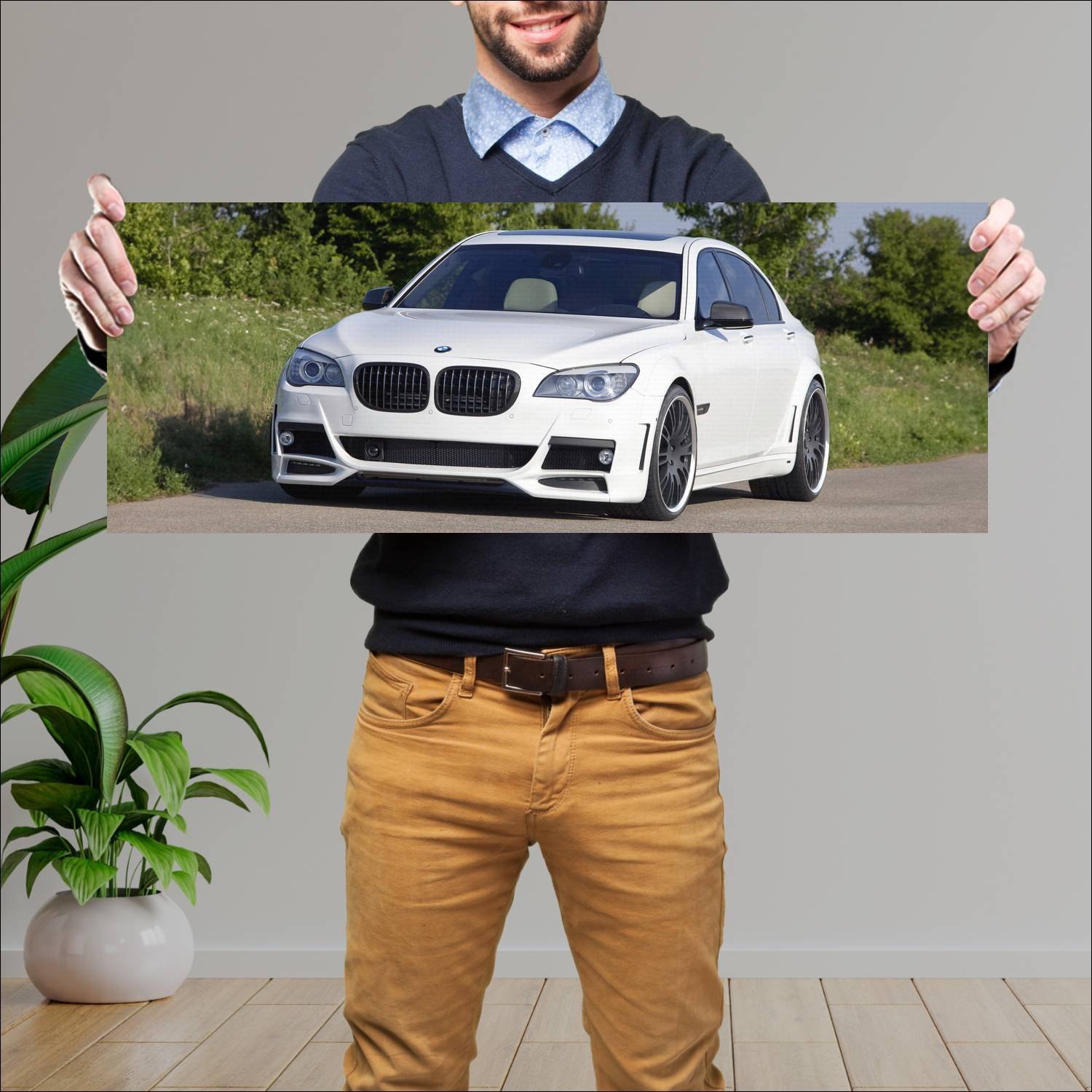 Cuadro grande 30x80cm 2010 bmw 7 series by lumma 1 746 Bmw