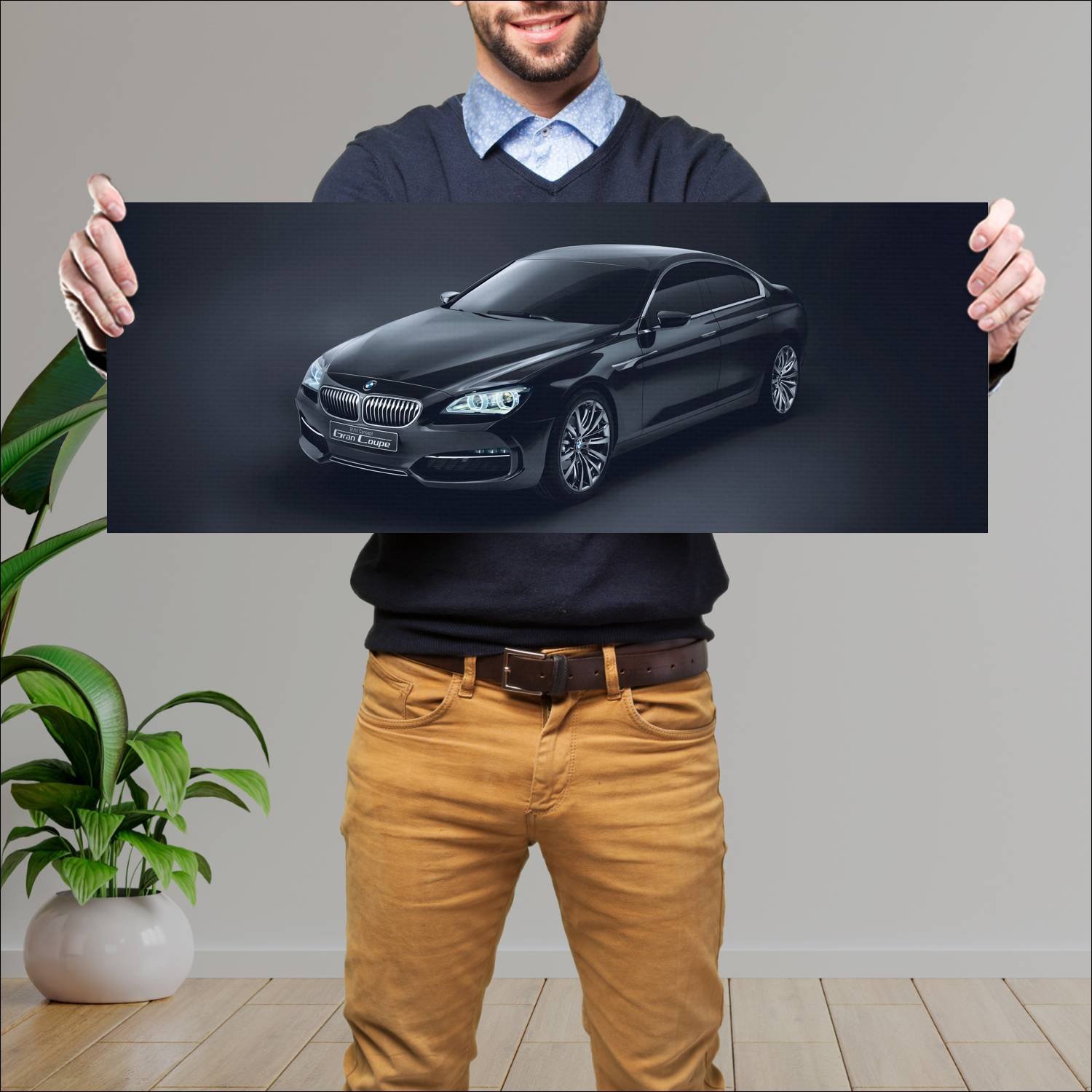 Cuadro grande 30x80cm 2010 bmw concept gran coupe 752 Bmw