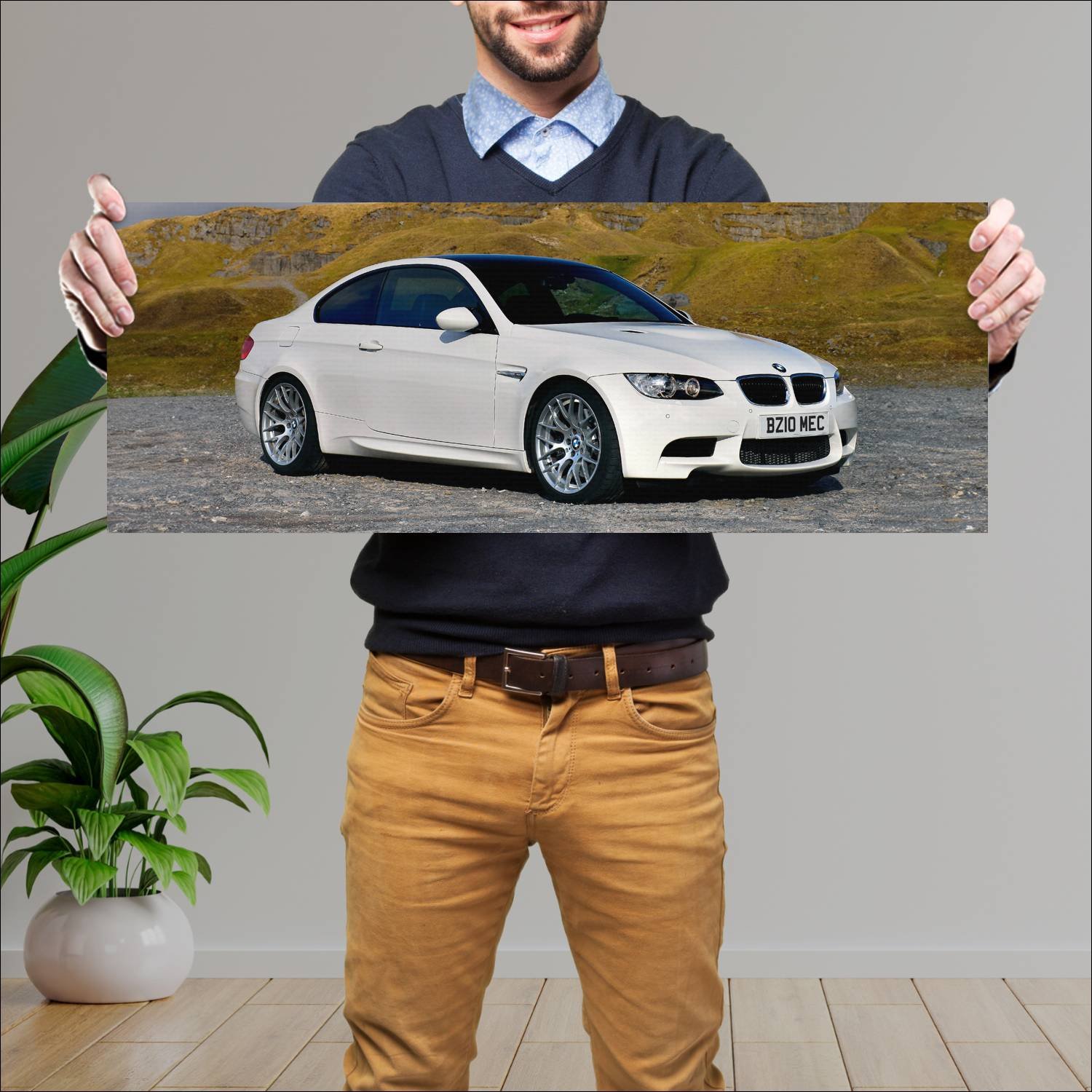 Cuadro grande 30x80cm 2010 bmw m3 coupe competitio 754 Bmw