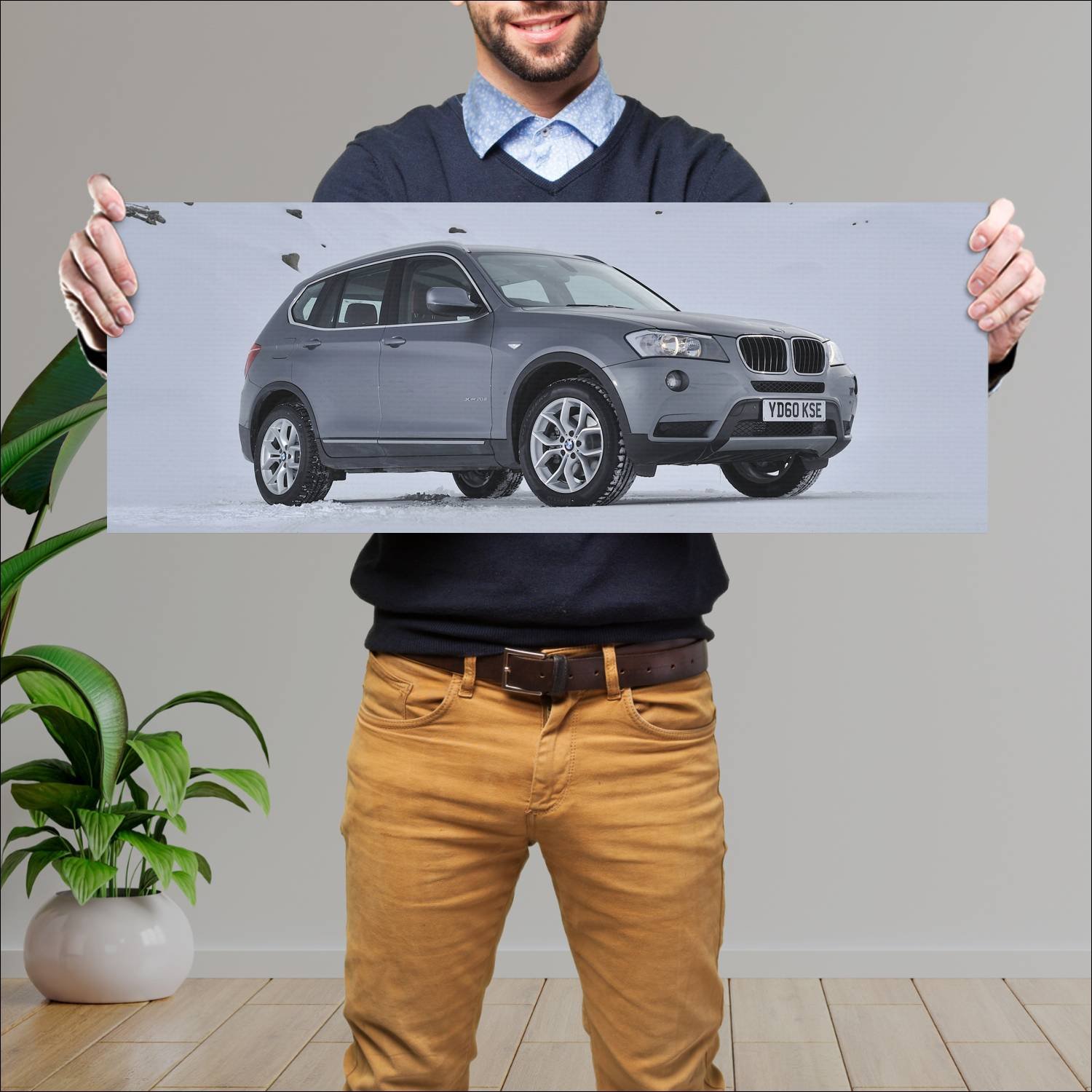 Cuadro grande 30x80cm 2010 bmw x3 uk auto 767 Bmw