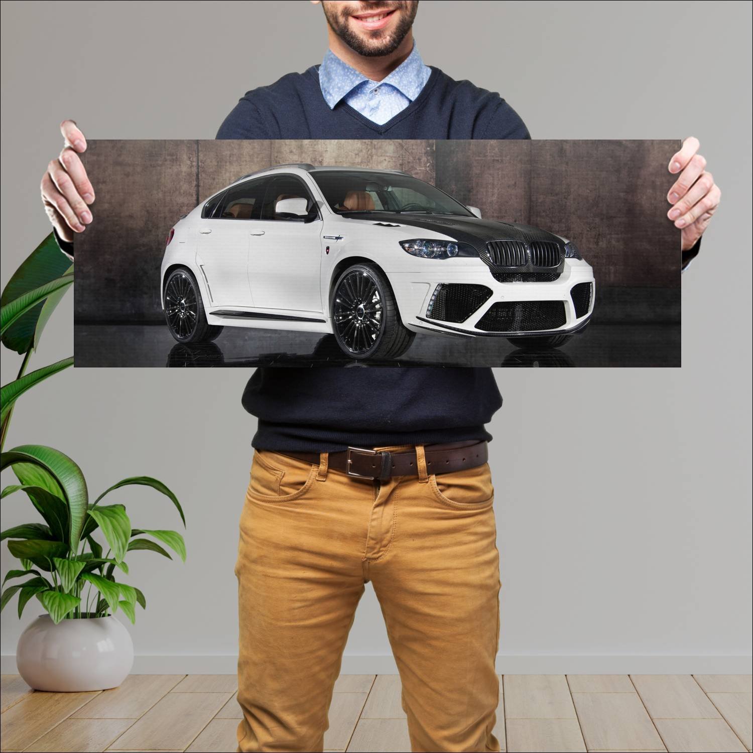 Cuadro grande 30x80cm 2010 bmw x6 m by mansory 113 777 Bmw