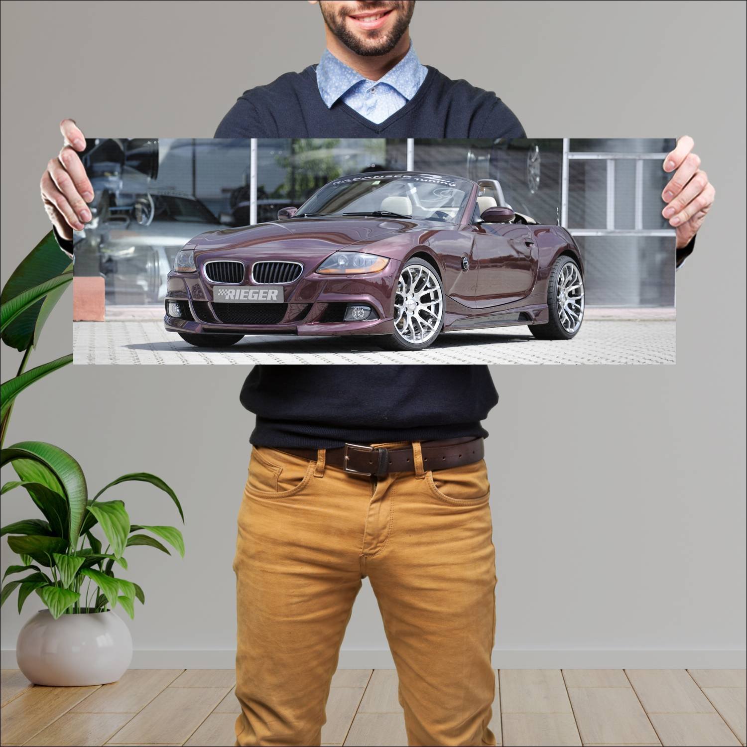 Cuadro grande 30x80cm 2010 bmw z4 by rieger auto 782 Bmw