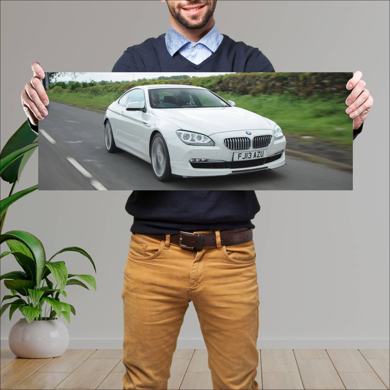 Cuadro grande 30x80cm 2011 alpina b6 biturbo coupe 806 Bmw