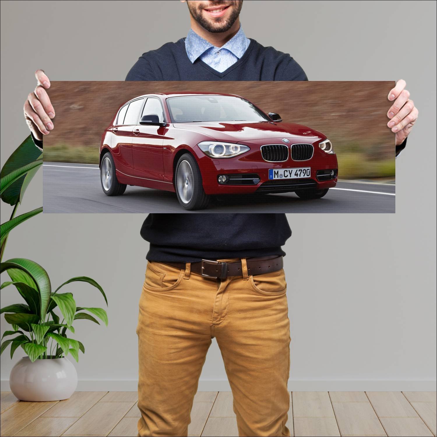 Cuadro grande 30x80cm 2011 bmw 1 series 5 door 837 808 Bmw