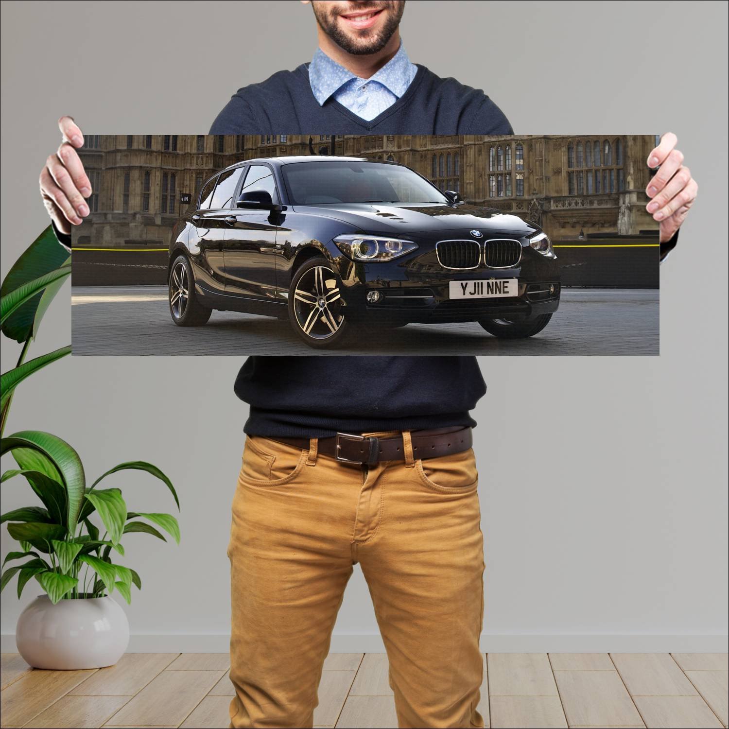 Cuadro grande 30x80cm 2011 bmw 1 series 5 door uk 811 Bmw