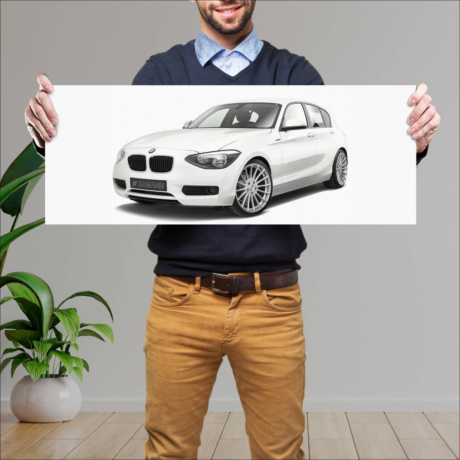 Cuadro grande 30x80cm 2011 bmw 1 series by hamann 812 Bmw