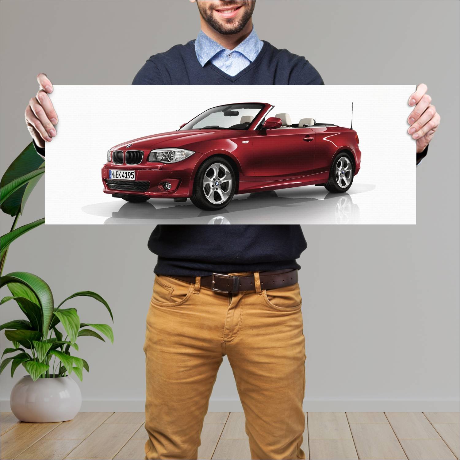 Cuadro grande 30x80cm 2011 bmw 1 series convertibl 813 Bmw