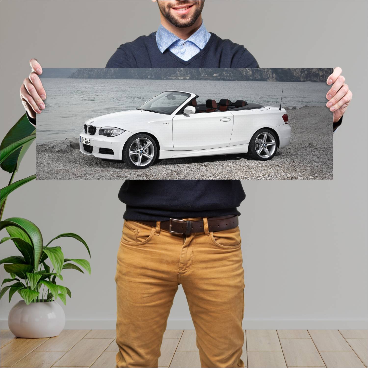 Cuadro grande 30x80cm 2011 bmw 1 series convertibl 814 Bmw
